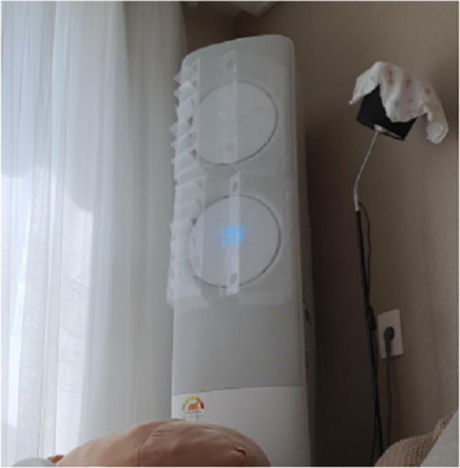 스탠드에어컨 투인원에어컨 벽걸이에어컨 바람막이 LG 삼성 케리어 에어컨, 원형2장 + 투명겔테이프1개, 1개