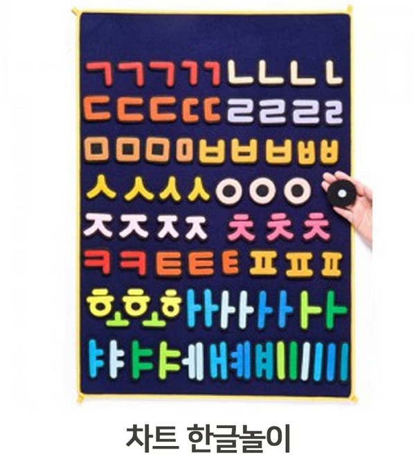 펠트교구 한글놀이학습 펠트게시판 공부놀이 교육완구, 단일