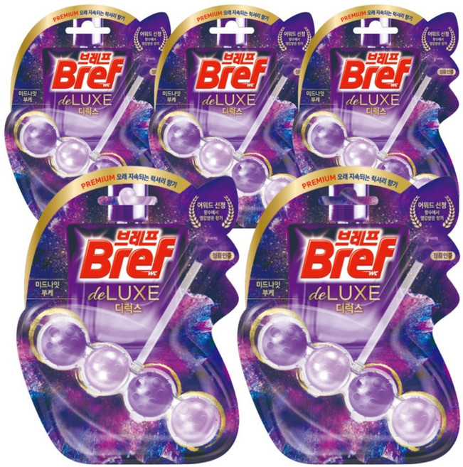헨켈 변기세정제 브레프 디럭스 미드나잇 부케 5개