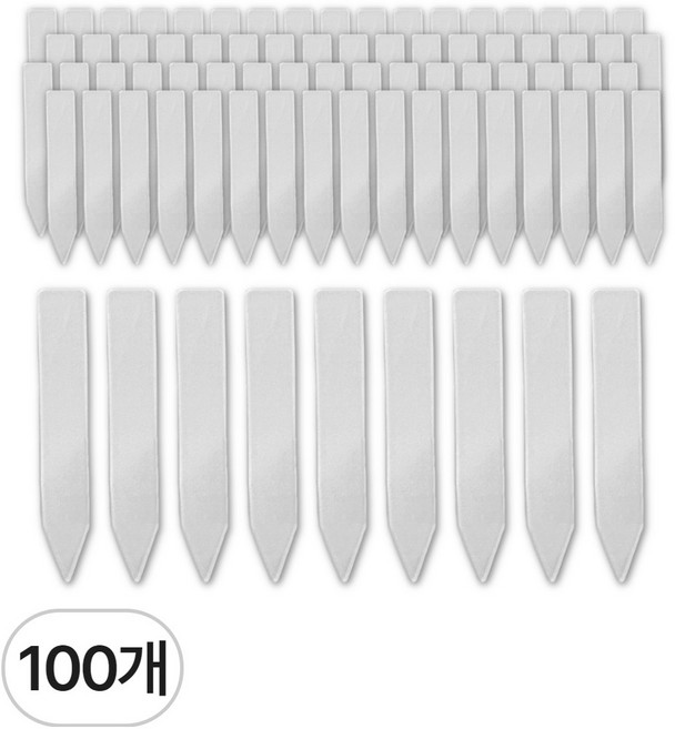 쵸록101 식물 이름표 반투명, 100개, 일자형