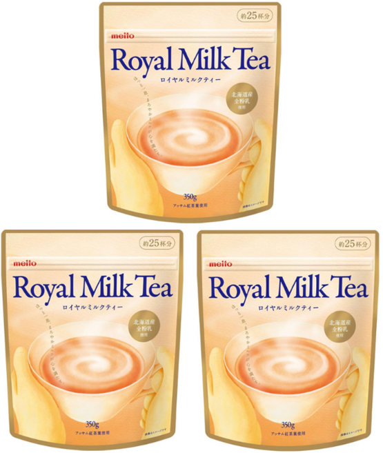 일본 메이토 로얄 분말 밀크티, 3개, 1개입, 350g