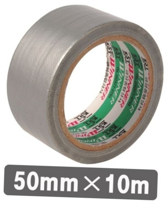 다목적 공업용 보수 포장 덕트 회색 면 테이프 50mm x 10m 3개 청테이프 포장테이프 강력테이프