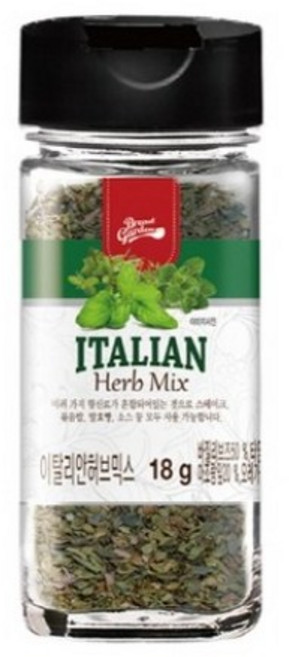 브레드가든 이탈리안 허브믹스 바질리브즈 마조람잎 타임, 18g, 1개