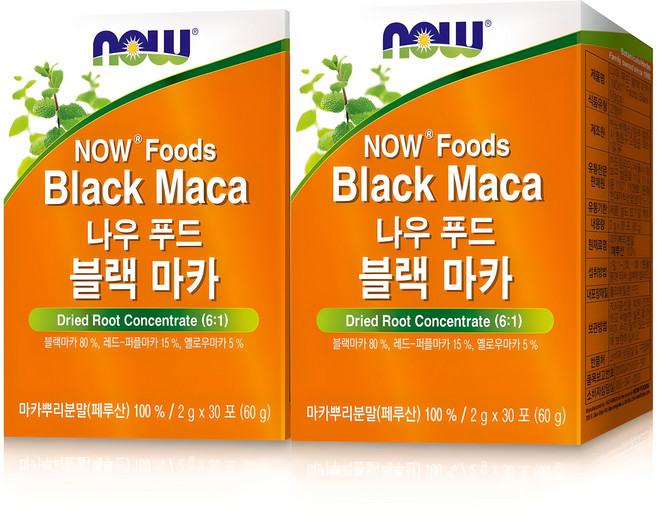 나우푸드 블랙마카, 60g, 2개