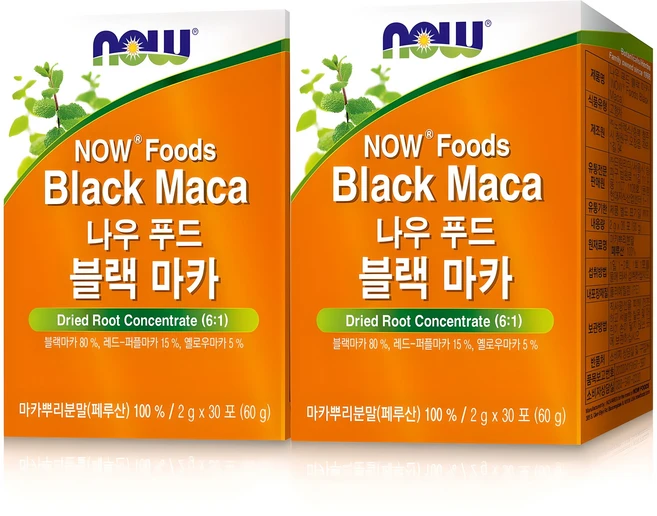나우푸드 블랙마카, 60g, 2개 - 쿠팡