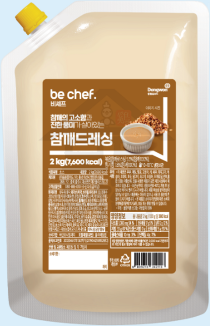 동원 홈푸드 비셰프 참깨드레싱 2kg, 1개