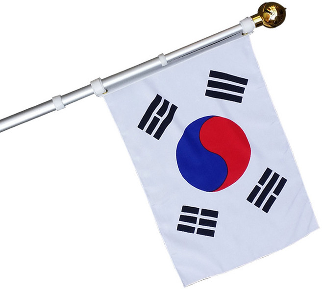 가자데코 3단접이식 회전깃대 태극기 세트 YHP1300, 혼합색상, 1개