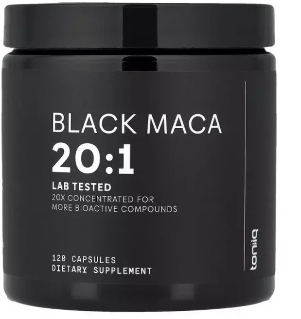 Toniiq 블랙 마카 20:1 bioactive compounds 120 캡슐, 1개, 120정 - 쿠팡