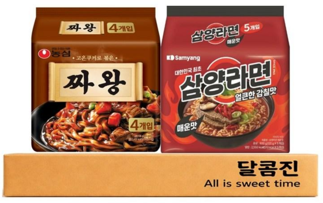 [달콤진] 짜왕 4p + 삼양라면 매운맛 5p, 1개