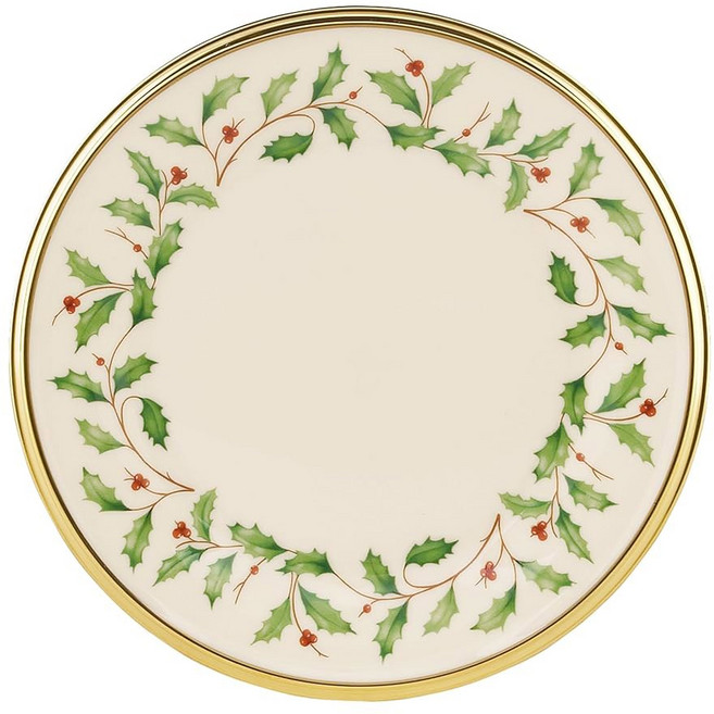 레녹스 146504010 홀리데이 샐러드 접시 크리스마스 디너웨어, 12 Butter Plate