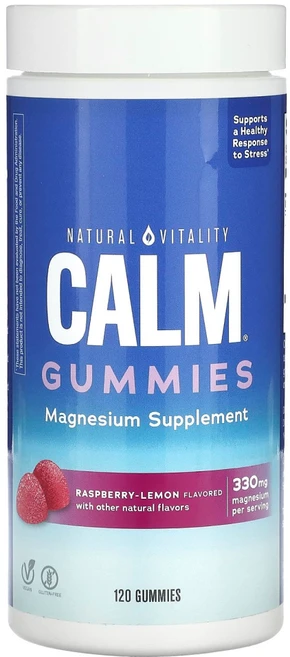 내추럴 Natural Vitality CALM 구미젤리 스트레스 예방 구미젤리 라즈베리-레몬 맛 구미젤리 120개 PTG-00240, 1개 - 쿠팡