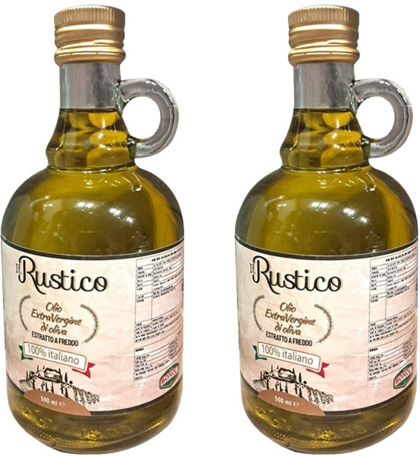 보놀리오 일 러스티코 엑스트라 버진 올리브 오일, 2개, 500ml