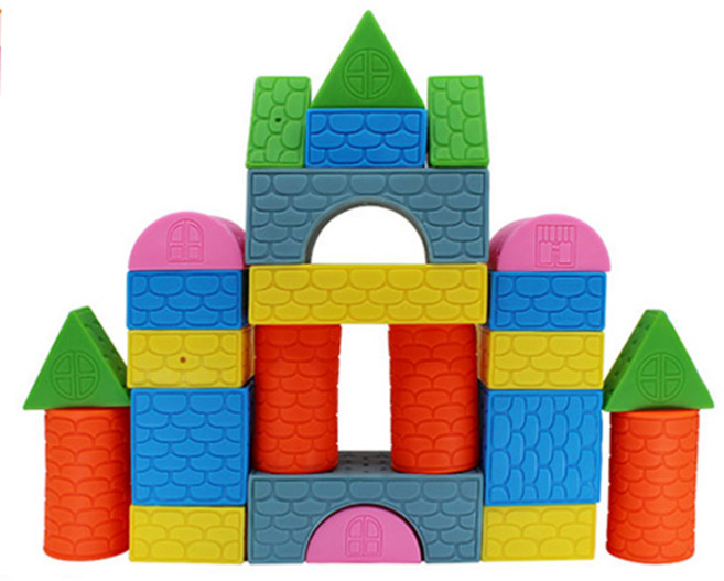 꼬마천사 소프트 도형 벽돌 블럭 쌓기 50P, 1개