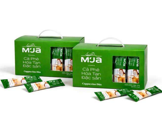 므자 MJA 코코넛카푸치노 실속형 대용량 구성 베트남커피 스틱커피 커피믹스, 2개, 60개입, 12g