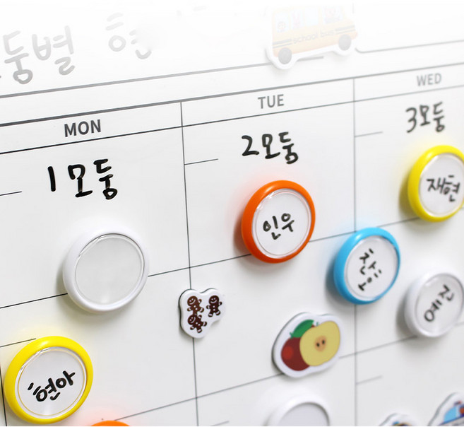 마그피아 네임자석홀더 캡슐형 30입 이름표자석 혼합 (MNCH-30-S), 색상혼합 MNCH-30-S, 1개