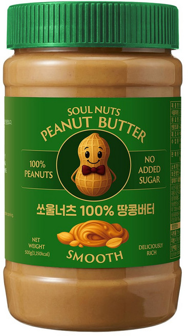 쏘울너츠 땅콩버터 스무스, 1개, 500g