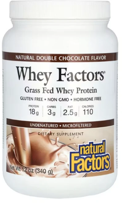 네츄럴팩터스 Whey Factors 목초 유청 단백질 내추럴 더블 초콜릿 340g (12 oz), 1개 - 쿠팡