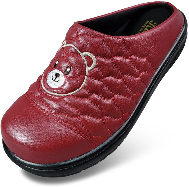 마마슈 여성 겨울 슬리퍼 곰캐릭터 발볼넓은 방한화 논슬립 W07SL