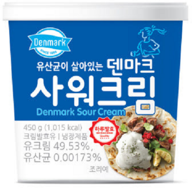 동원 덴마크 사워 크림, 450g, 1개