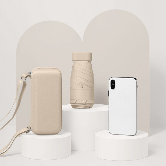 UV 자외선 차단 초경량 숄더백 우산 5단 미니 포켓 예쁜