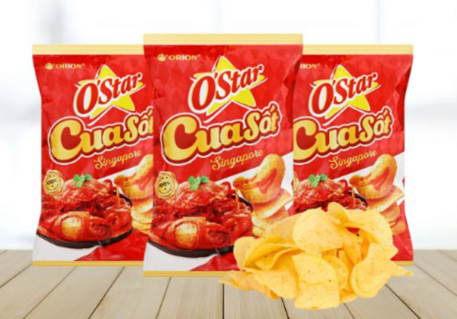 [ORION] 오스타 크랩 싱가폴 소스맛 베트남 스낵 90G X 5봉지, 5개