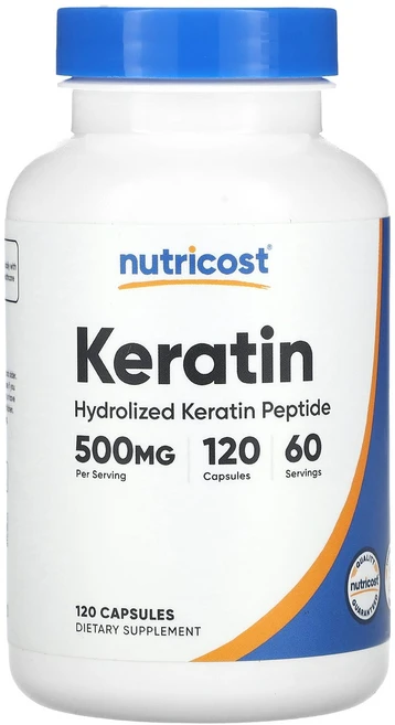 Nutricost 케라틴 500mg 캡슐 120정(캡슐 1정당 250mg), Nutricost케라틴500mg캡슐120정캡슐1정당25, 1개, 120정 - 쿠팡
