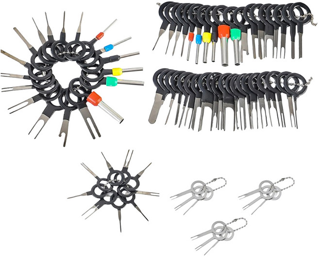 아띠꼴로 자동차 커넥터리무버 커넥터 핀제거 핀뽑기 터미널 핀 리무버 배선 차량용 리무버, 실버, 1세트