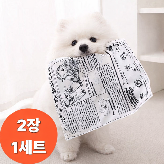 Ssoa 강아지 애착 바스락 신문지 장난감 1+1, 2개, 흰색