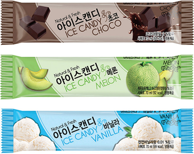 서주 아이스캔디 초코x10 + 메론x10 + 바닐라x10, 1개, 70ml