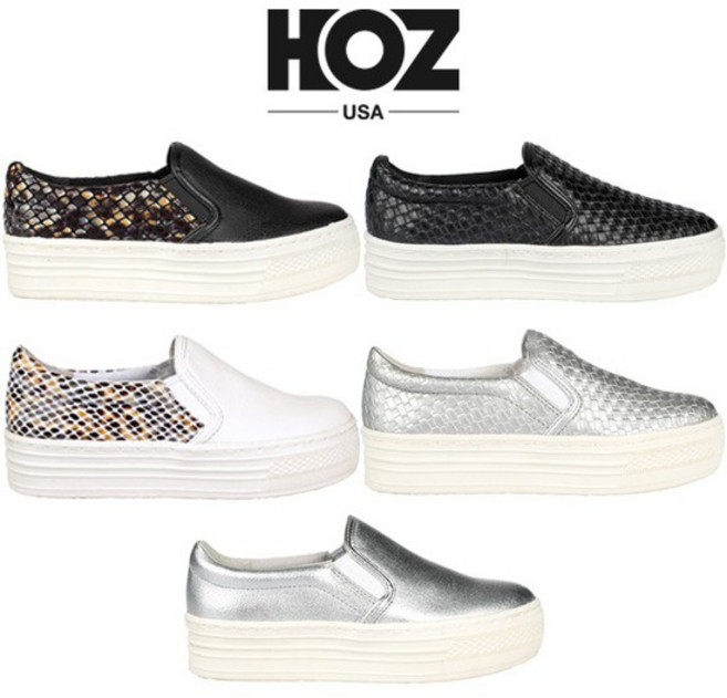 [HOZ]호즈 여성 통굽 키높이 슬립온 NATALIE 굽 4cm