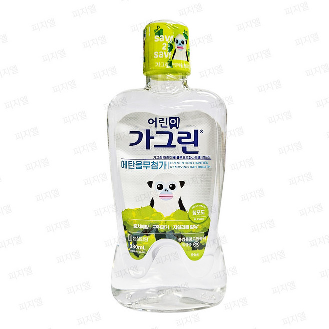 동아제약 가그린 어린이용 청포도맛 380ml 유아 충치 예방, 1개