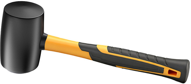 AIRAJ 팔각/라운드/장착/고무/양해머 세트 미끄럼방지 섬유글라스 손잡이 방진 헤드 DIY/가정수리용, 1개, 고무 망치 (1600)