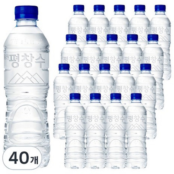 평창수 무라벨 생수, 500ml, 40개