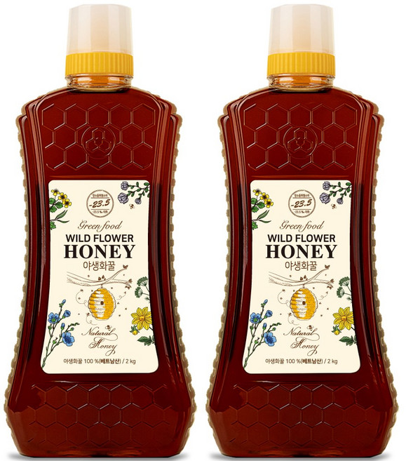 그린푸드 야생화꿀 베트남 자연 벌꿀, 2개, 2kg