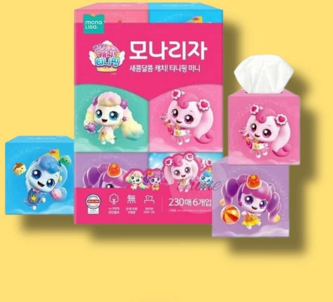 모나리자 캐치티니핑 미니 각티슈 230매 (6입) 무배