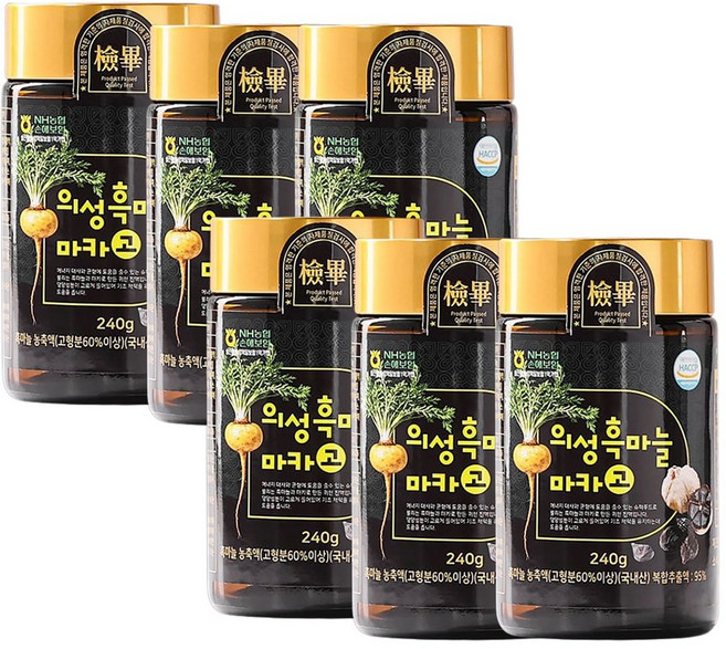 의성 흑마늘 마카고 고농축 떠먹는 진액 240gX3병, 6개, 240g