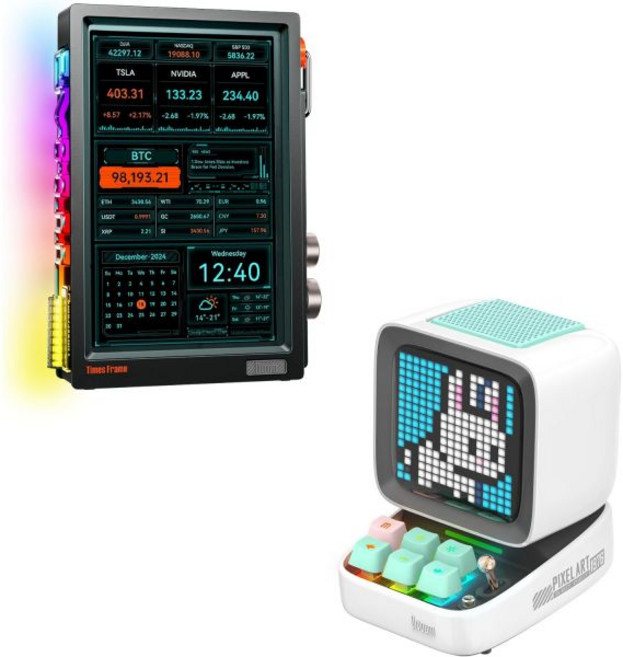 디붐 타임스 프레임 10.1인치 디지털 액자 디투 픽셀 아트 게이밍 휴대용 블루투스 스피커 234252