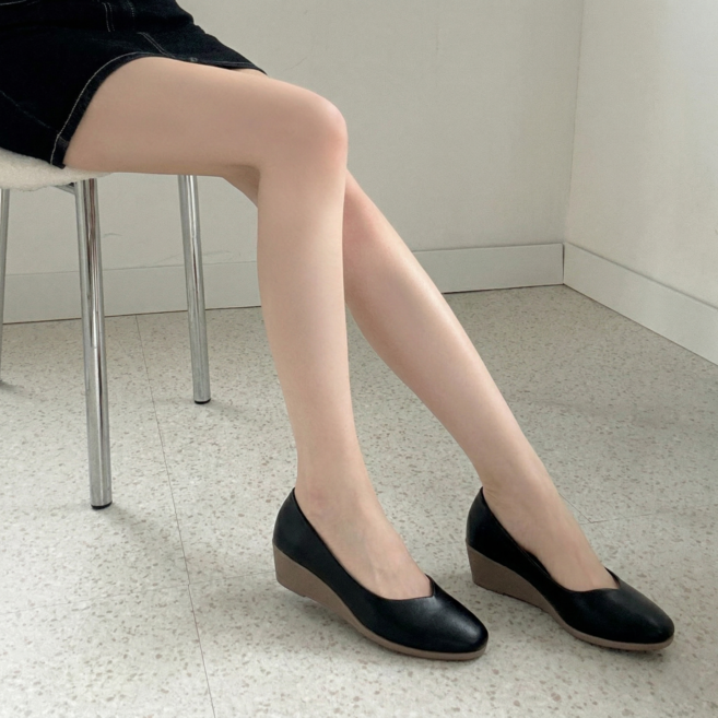 디아쿠아 헤나 심플 3.5cm 통굽 플랫