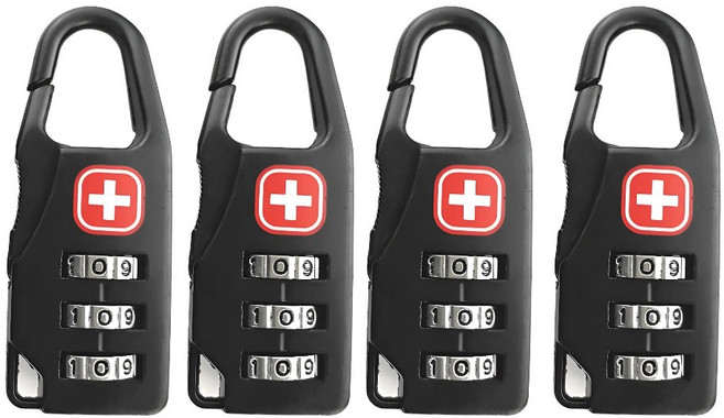 알리오마켓 다이얼 번호변경 다용도 여행용 캐리어 사물함 미니 자물쇠, 4개
