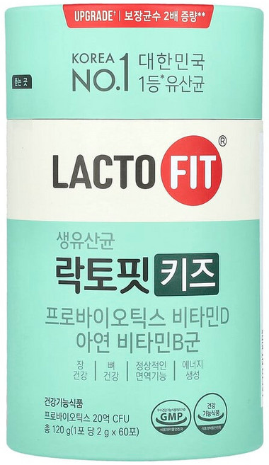 Lactofit 프로바이오틱 어린이용 스틱 60개 각 2g LFT-67871, Lactofit, 프로바이오틱, 어린이용, 스틱 60개, 120g, 1개