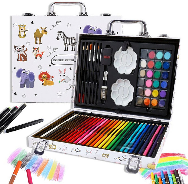 린시트 레이드 색연필 크레파스 종합미술도구세트 수채화 세트, 145개, 1세트