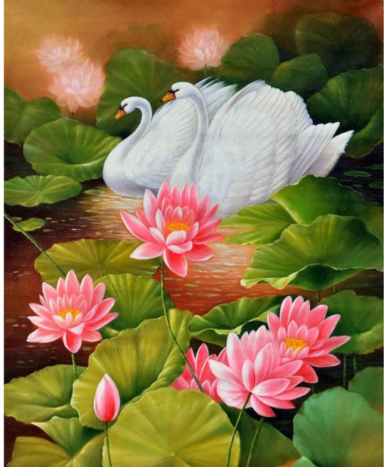 대진 보석십자수 사이즈 대형 금전운 보석 십자수, 1개, 43 백조c해바라a기 4x5