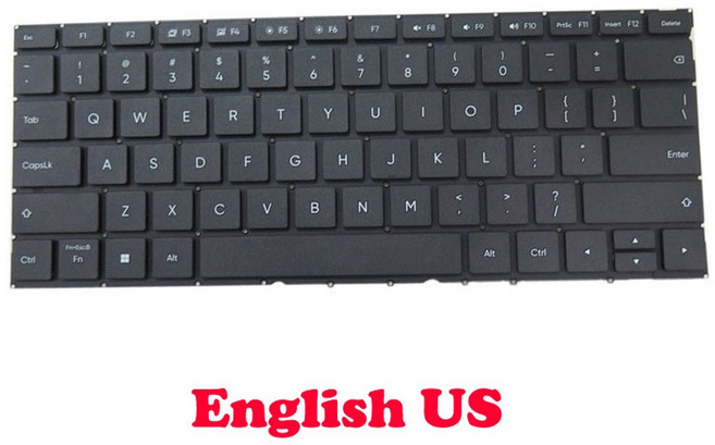 Realme Book AIR 용 노트북 키보드 영어 미국 도서 프라임 11320H/도서 슬림/도서 111G54 RMNB1002 검정색, 02 No Words