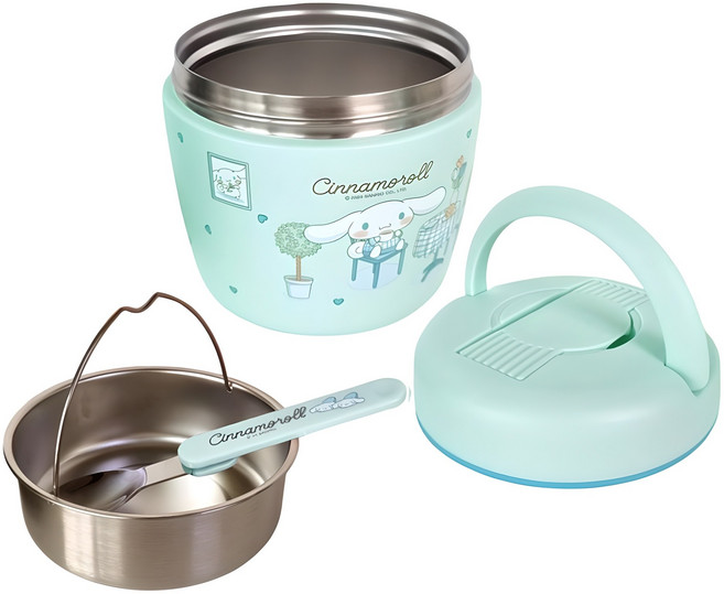 스케이터 스텐 푸드자 + 보조용기 대용량 세트 LDNC10SK, 시나모롤, 1세트