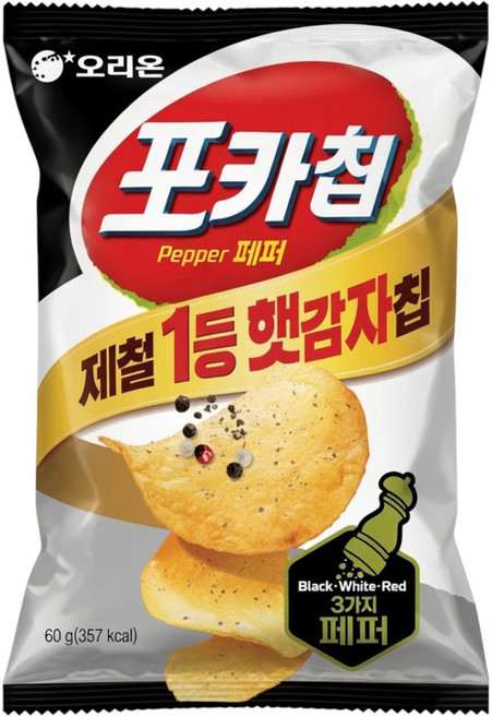 포카칩 트리플페퍼맛, 60g, 6개