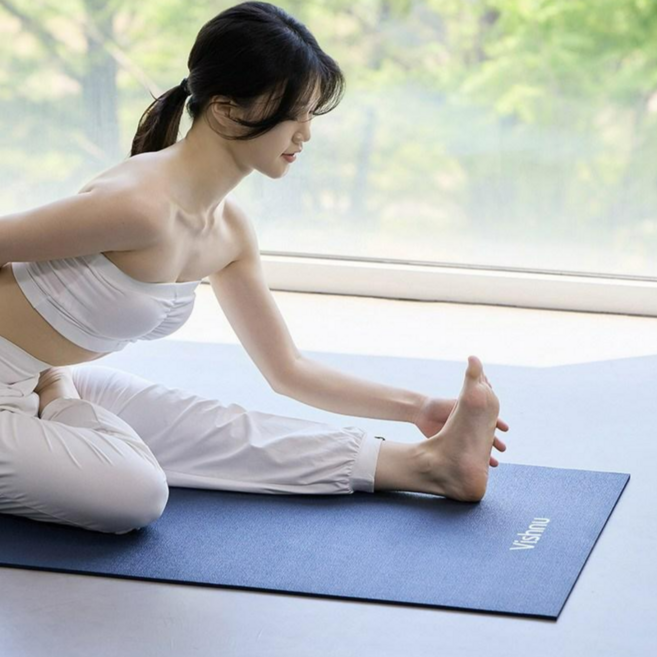 비슈누 평생매트 논슬립 요가매트 6mm 인체무해 고밀도 PER 소재, 다크 네이비, 1개