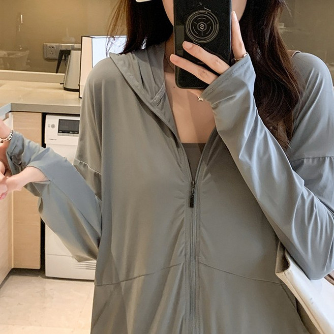 愛北鼻 抗UV透氣防曬外套 冰絲涼感連帽防曬衣