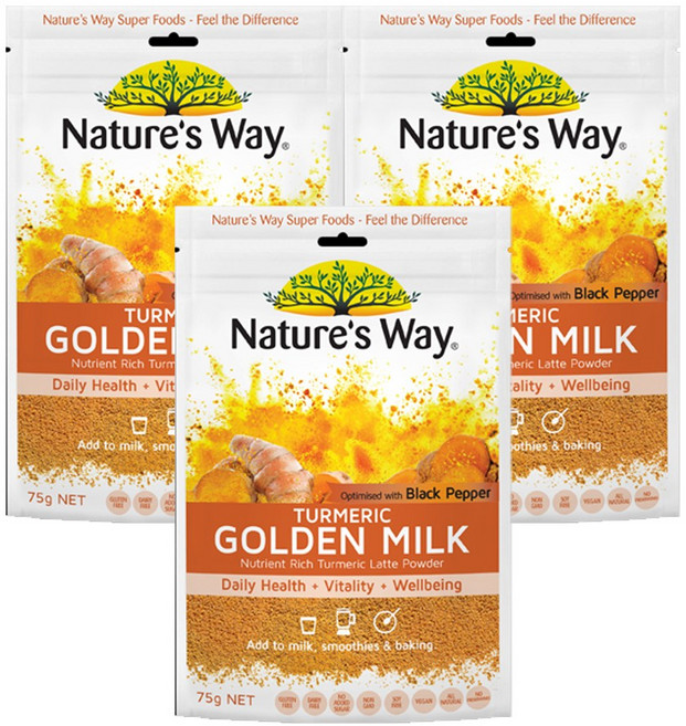 네이처스 웨이 튜메릭(강황) 골든 밀크 파우더 75g X 3개, 1세트