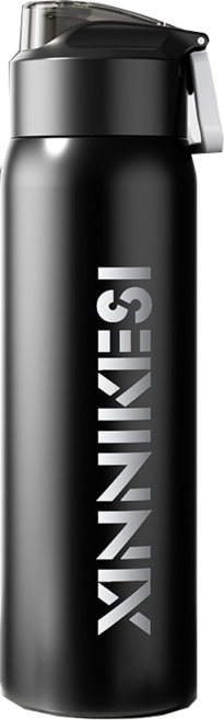 XINNIKESI 運動水瓶, 黑色, 1000ml, 1個