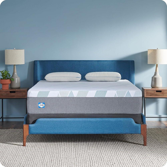 SEALY 씰리 Dreamlife 30.5cm 12인치 하이브리드 매트리스 인 어 박스 트윈 SealyComfort 젤 메모리 폼 밀봉 반응성 케이스 코일 표면 가드 기술 25, 12", Twin XL